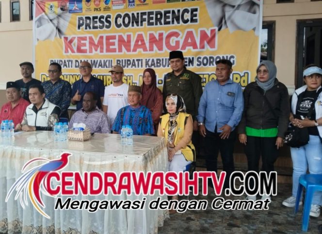 
					Laksanakan Konferensi Pers, Hasil sementara Pasangan Johny Kamuru Dan H. Sutejo Klaim Unggul