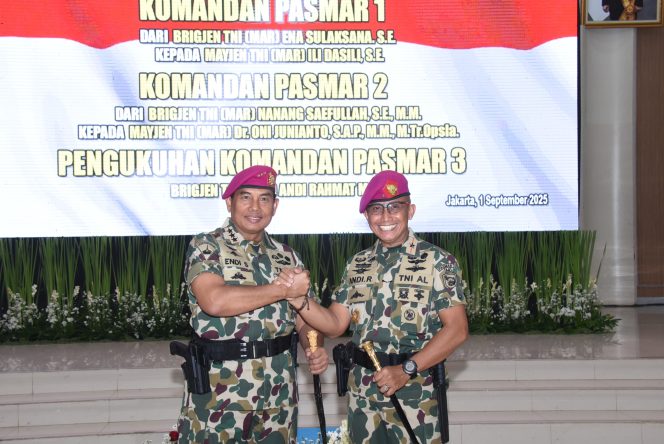 
					Brigjen TNI Marinir Andi Rahmat Resmi Dikukuhkan Sebagai Komandan Pasmar 3 di Mako Kormar