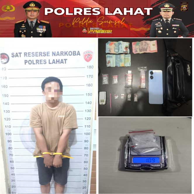
					Satresnarkoba Polres Lahat, Tangkap 1 Orang Tersangka (Pengedar) Dirumahnya